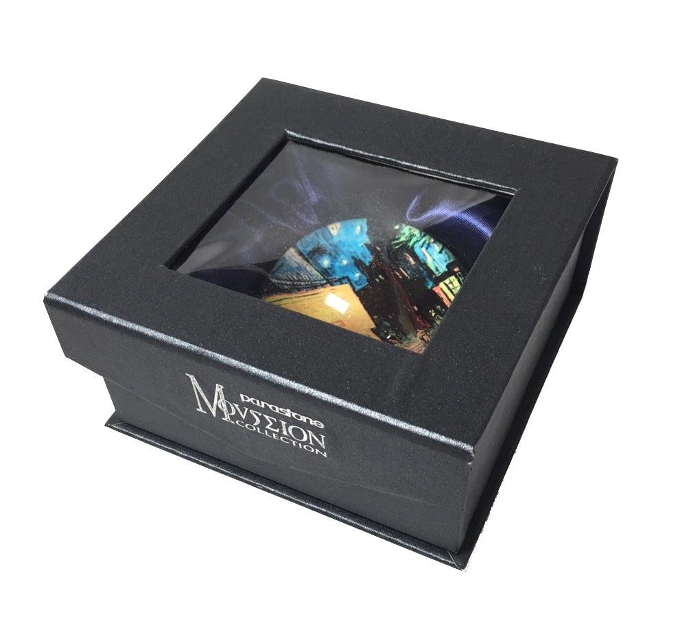 Cafe Terrace At Night Glass Dome Desktop Paperweight by Van Gogh 3W - Museumize.com