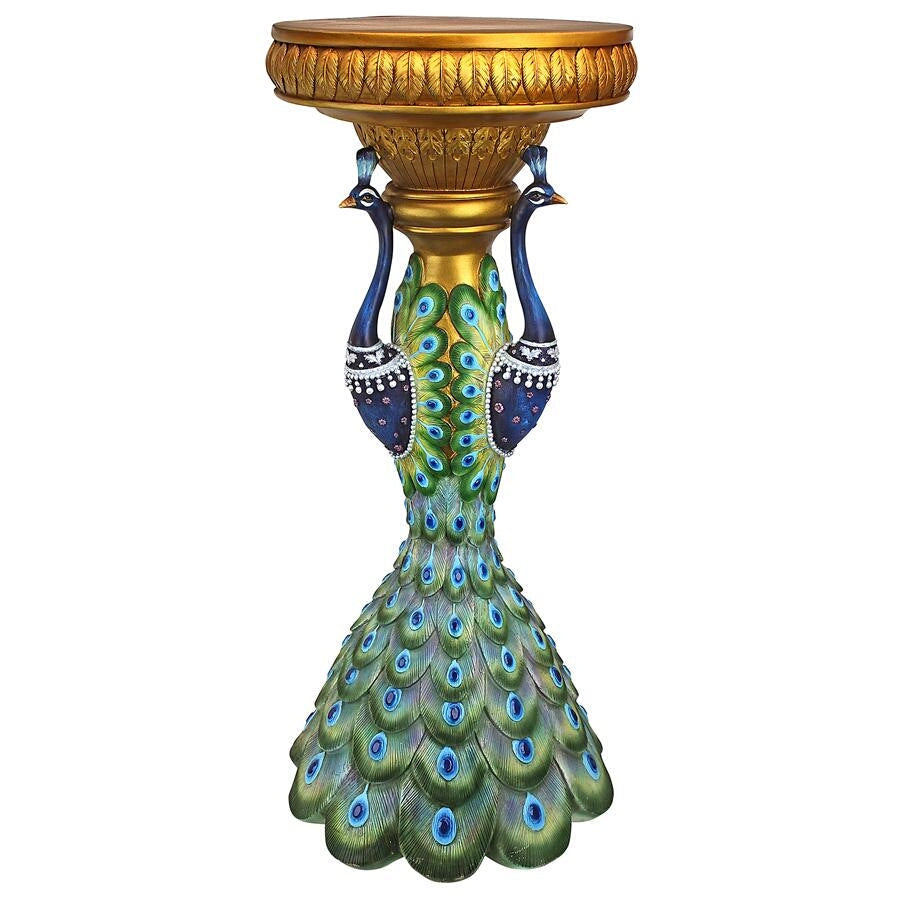 Peacock Blue Green Color Display Base Great Ruler Pedestal 33H