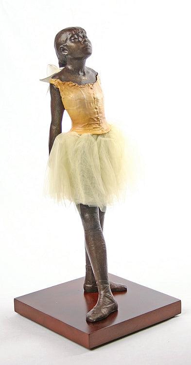 Degas Fourteen Year Old Little Dancer Ballerina with Fabric Skirt, Large 13.5H - Netting Skirt - Museumize.com