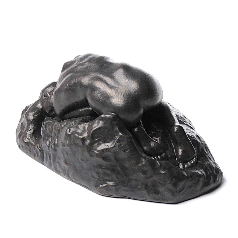 La Danaide Nude Curled on a Rock Statue by Rodin Bronze Finish 5.5L