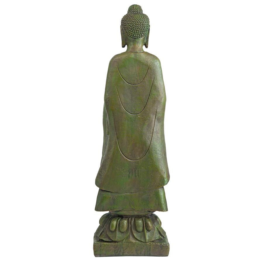 Enlightened Buddha Sculpture For Promoting Peaceful Garden Surroundings 40H