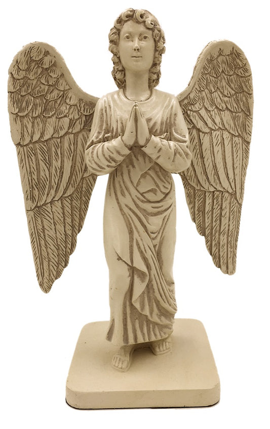 Angel Statue Bookshelf Size, Antique Finish, Small 8.2-Inch Decorative Figure