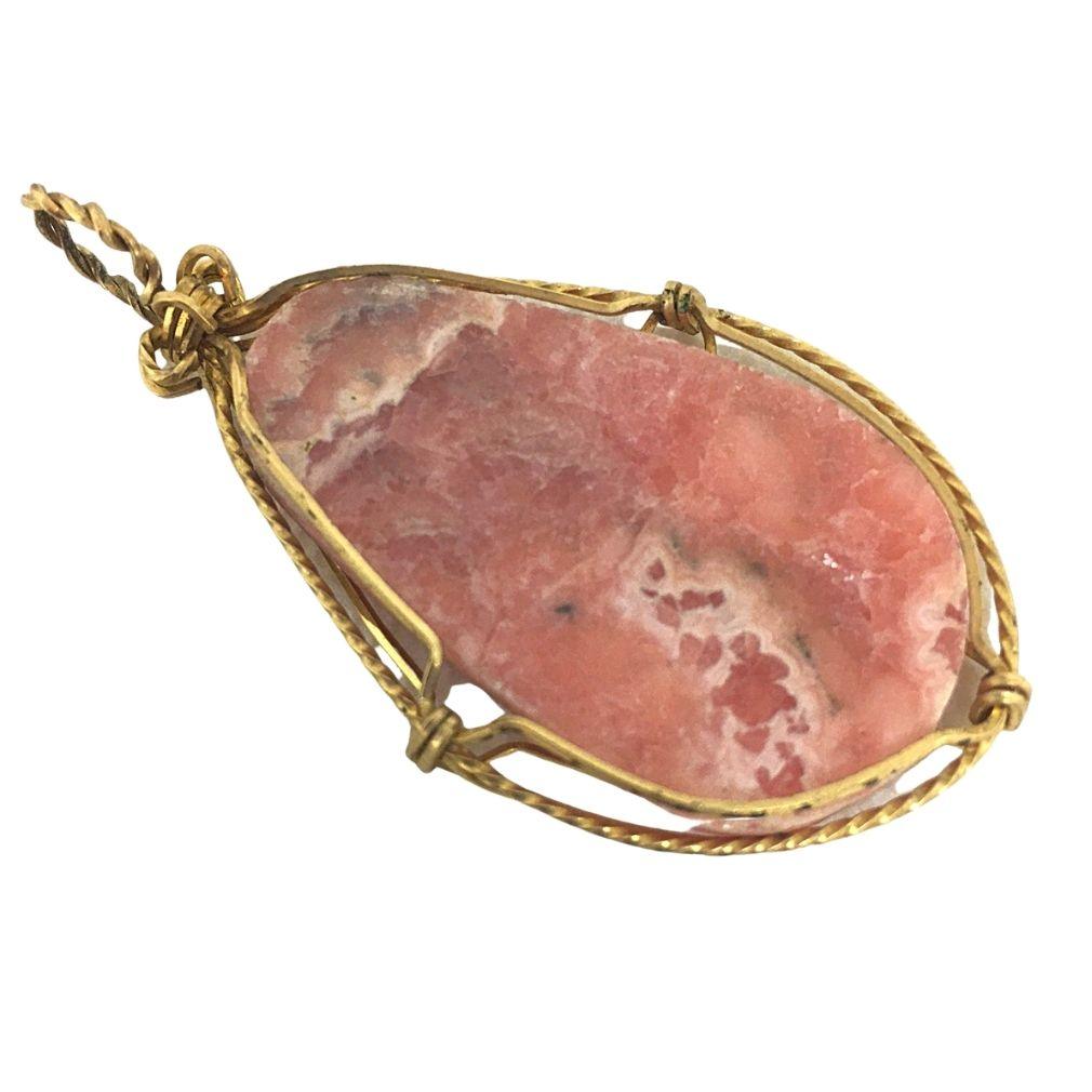 Boheme Pink Stone Pendant Handmade Jewelry Making Boho 2.25L attic - Museumize.com