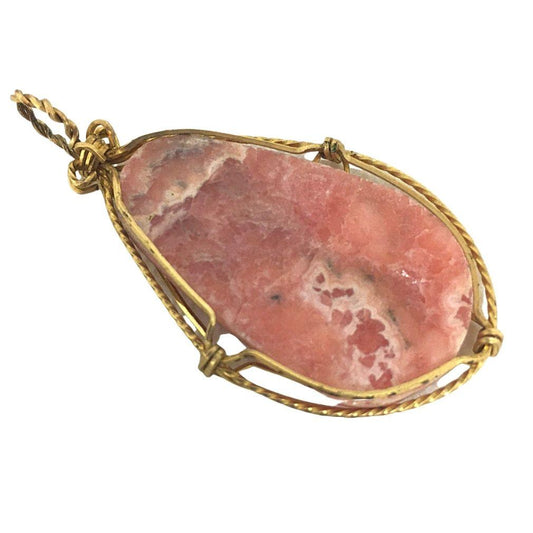 Boheme Pink Stone Pendant Handmade Jewelry Making Boho 2.25L attic - Museumize.com