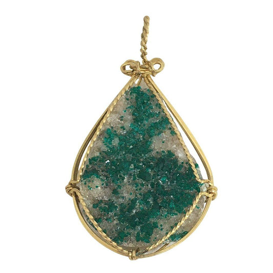 Boheme Green Stone Pendant Handmade Jewelry Making Boho 2.25L attic - Museumize.com