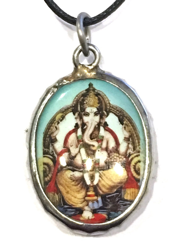 Museumize:Ganesh Hindu Color Ceramic Unisex Pendant Necklace