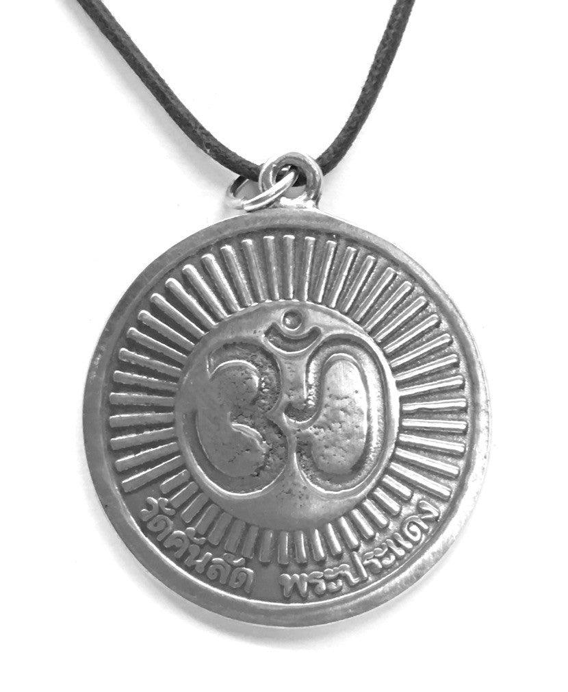 Lakshmi Hindu Goddess Unisex Pewter Pendant Charm Necklace - Museumize.com