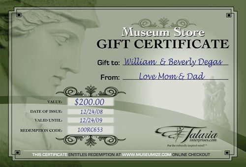 Gift Card All Occasion | Email Delivery - Museumize.com