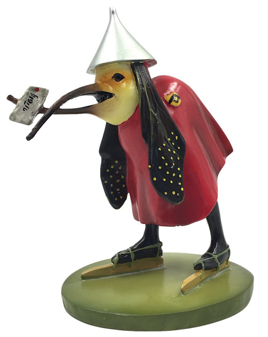 Bird with Letter Wearing Skates by Hieronymus Bosch Figurine from Temptation of St Anthony, Assorted Sizes