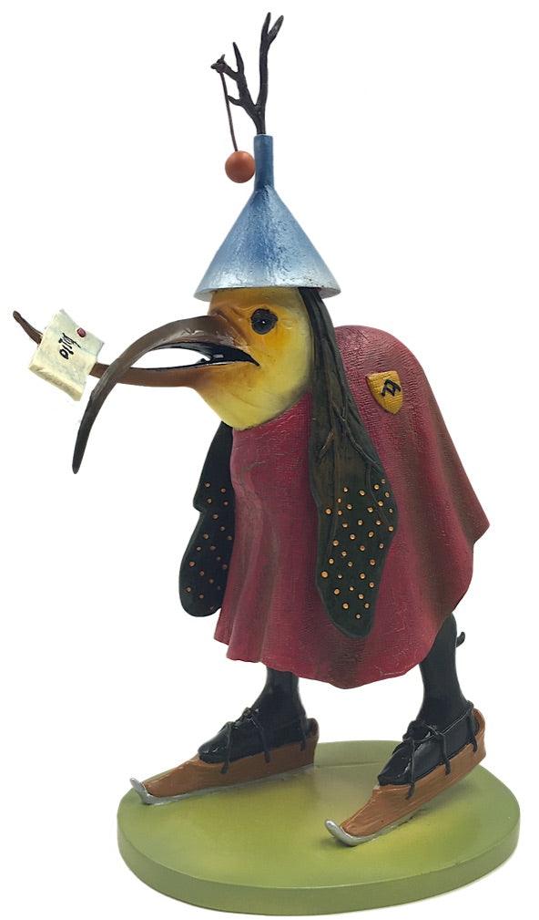 Bird with Letter Wearing Skates by Hieronymus Bosch Figurine from Temptation of St Anthony, Assorted Sizes - Museumize.com