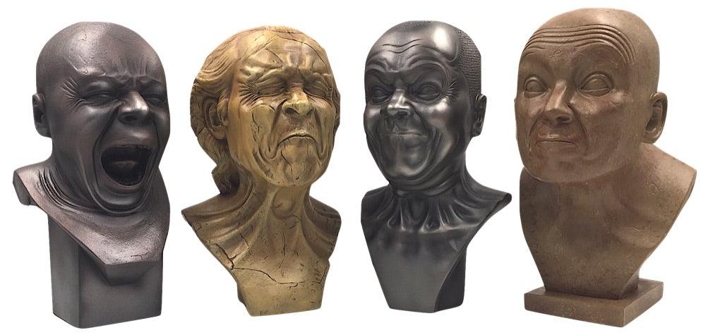 Vexed Man with Sour Expression Caricature Study Statue by Messerschmidt, Assorted Sizes - Museumize.com