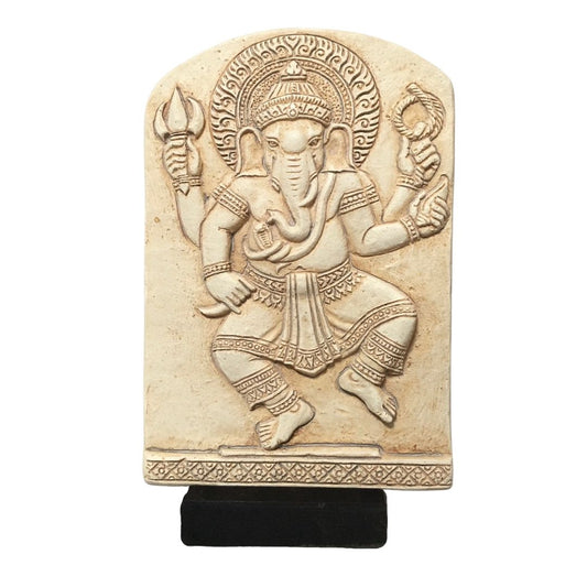 Dancing Elephant Wall Relief with Stand, 6.5-Inch Small Decorative Figure