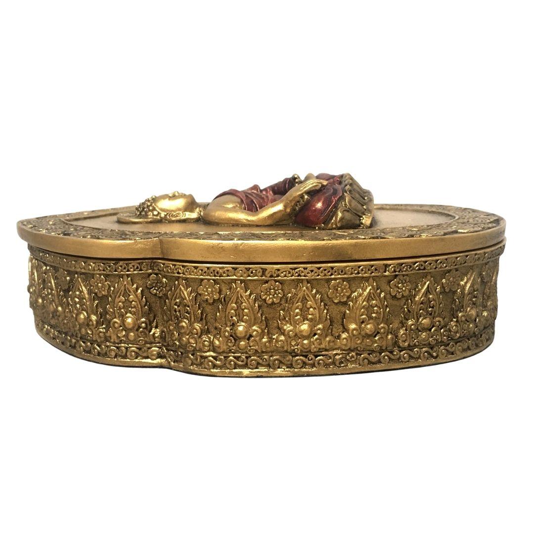 Buddha Earth Touching Pose Treasure Theme Asian Jewelry Display Box 6L - Museumize.com