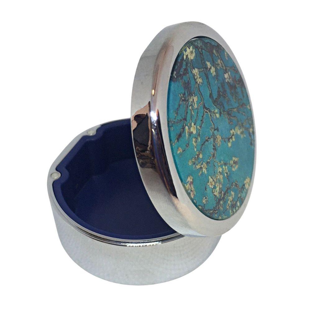 Van Gogh Almond Tree Pill or Trinket Box Purse Accessory by Famous Artist 2W - Museumize.com