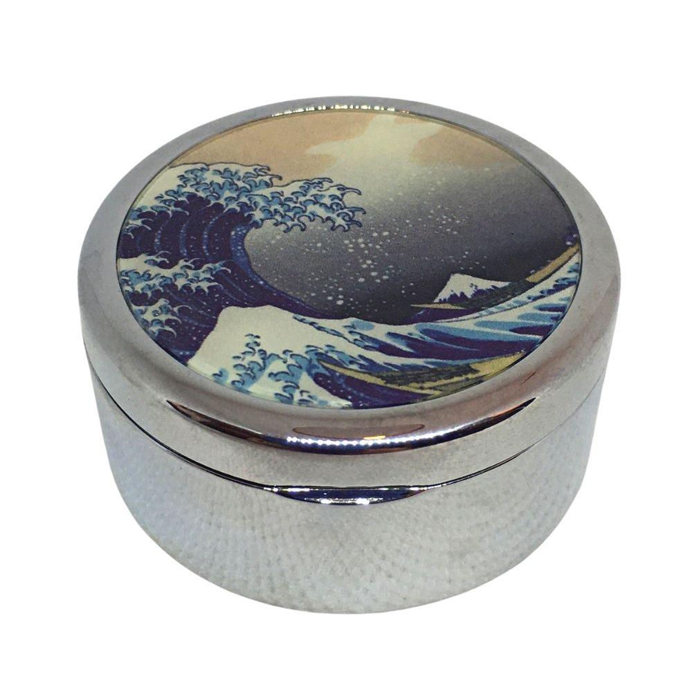 Hokusai Wave Pill or Trinket Box Purse Accessory by Famous Artist 2W - Museumize.com