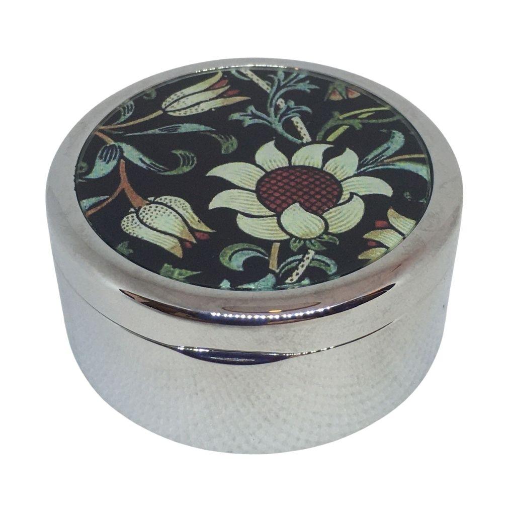 Morris Flowers and Vines Pill or Trinket Box Purse Accessory by Famous Artist 2W - Museumize.com