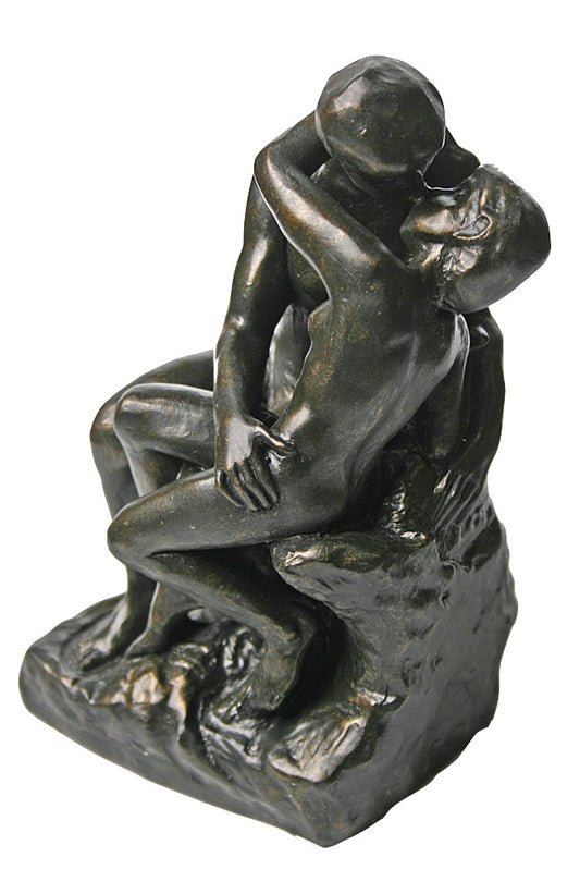 Museumize:The Kiss by Rodin Statue Bronze Finish, Parastone Collection, Assorted Sizes