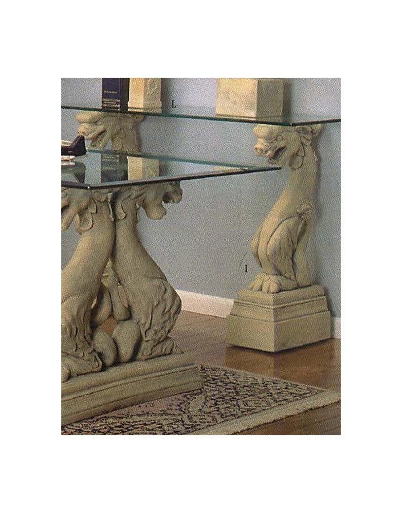 Console Table Base Pair - Dragon Fierce Medieval Fantasy 33H - Museumize.com