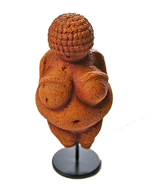 Venus of Willendorf Prehistoric Mother Goddess Statue Resin Detachable Metal Stand