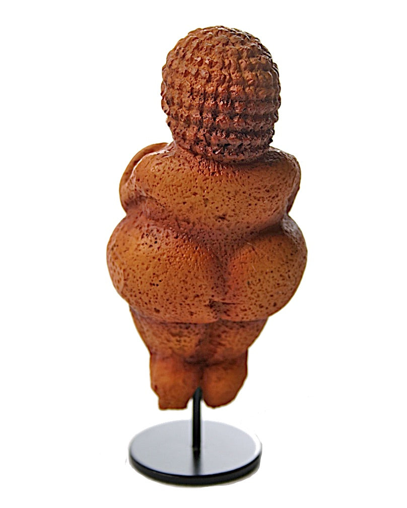 Venus of Willendorf Prehistoric Mother Goddess Statue Resin Detachable Metal Stand