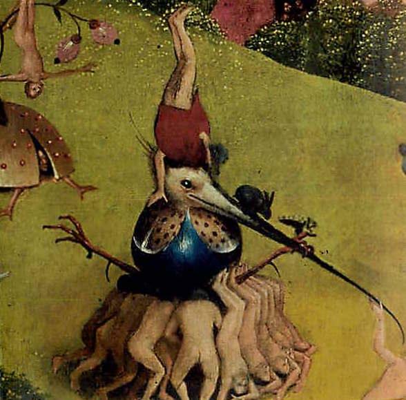 Group of Men Lifting Bird with Blue Egg by Hieronymus Bosch 6H - Museumize.com