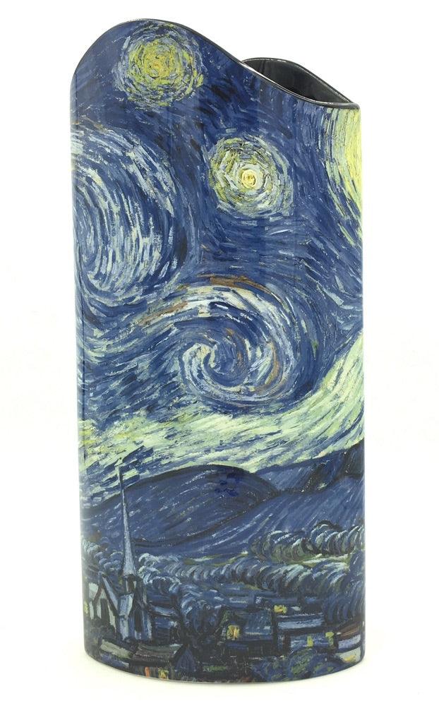 Van Gogh Starry Night Blue Museum Art Ceramic Flower Vase 10.25H - Museumize.com