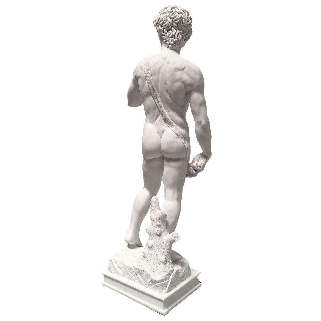 David Statue by Michelangelo Contemplating Battle with Goliath 10.5H - Museumize.com