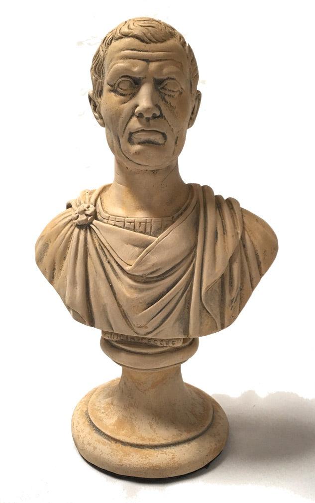 Julius Caesar Republic Style Portrait Bust Roman Emperor Statue 10.5H - Museumize.com