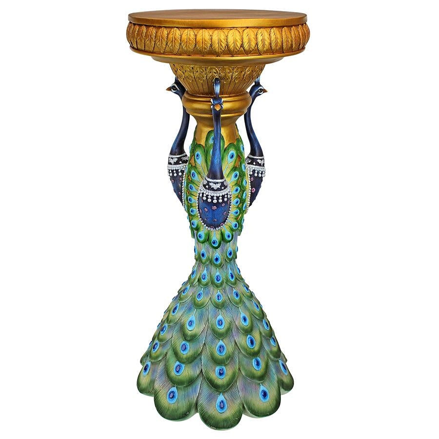 Peacock Blue Green Color Display Base Great Ruler Pedestal 33H