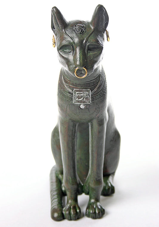 Bastet Egyptian Cat Statue Museum Replica Gayer-Anderson 10H