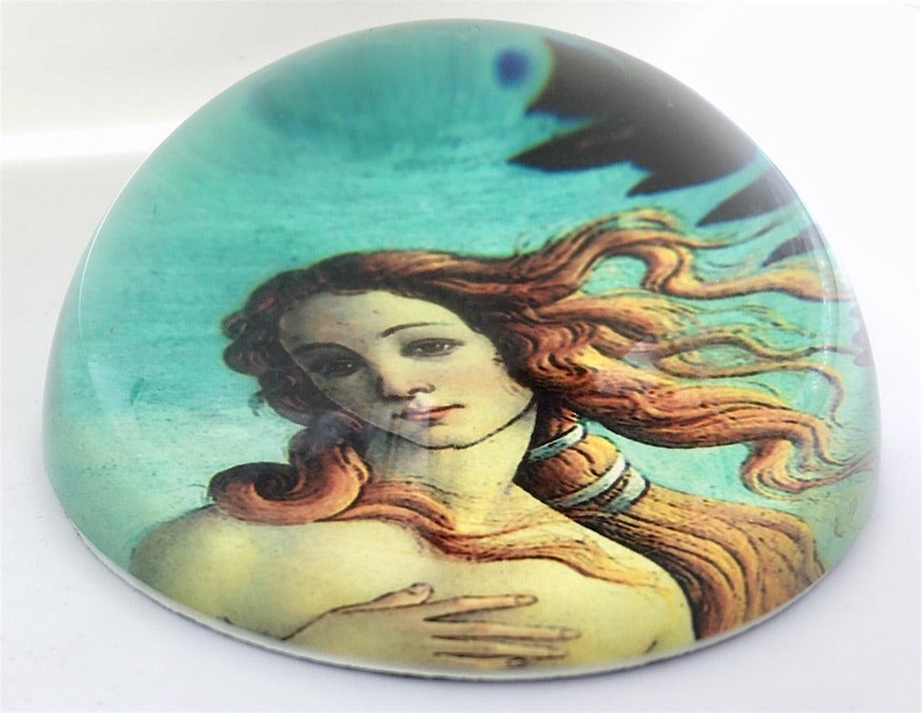 Birth of Venus Glass Glass Desktop Paperweight by Botticelli 3H - Museumize.com