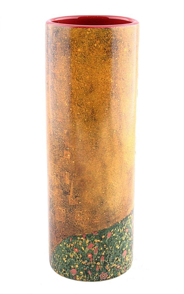 Klimt The Kiss Ceramic Flower Bud Vase Lovers Kissing Romance 7H - Museumize.com