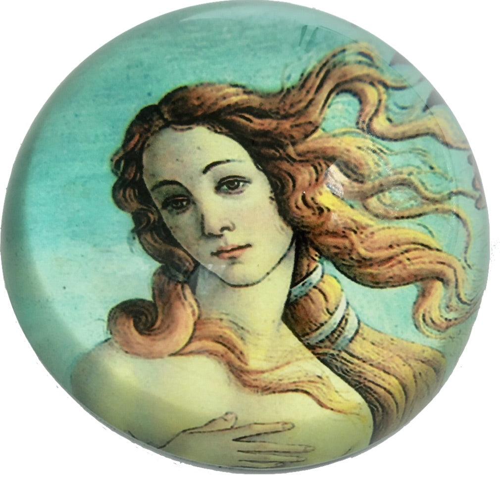 Birth of Venus Glass Glass Desktop Paperweight by Botticelli 3H - Museumize.com