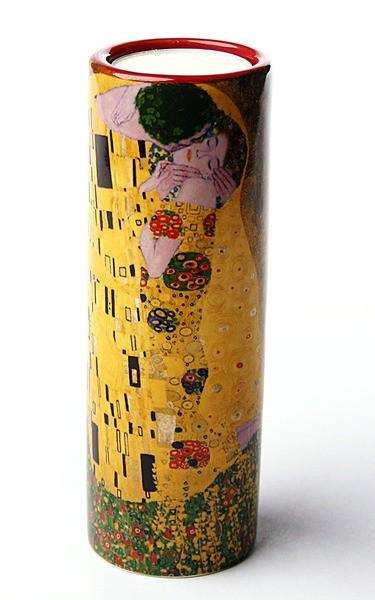 Klimt The Kiss Ceramic Tealight Candleholder 5.75H - Museumize.com