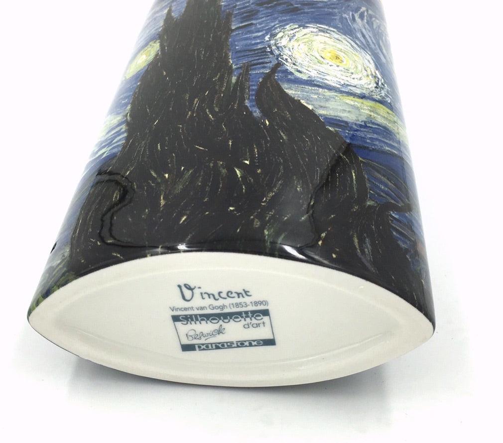 Van Gogh Starry Night Blue Museum Art Ceramic Flower Vase 10.25H - Museumize.com