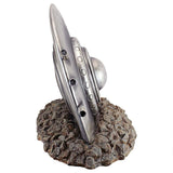 Flying Saucer Crash Landing into Earth for Alien Garden Statue Large 30W