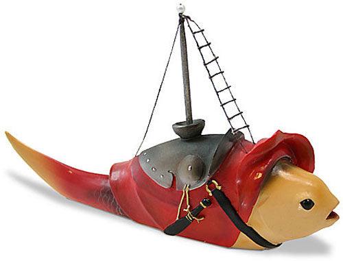 Fish With Mast Fantasy Creature Statue by Hieronymus Bosch 5L - Museumize.com