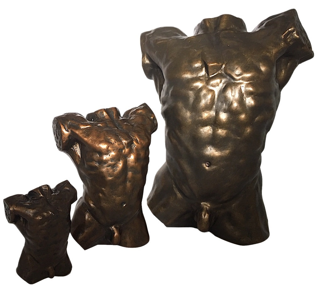 Rodin Male Torso Massive Muscles Bodybuilder Statue 6H