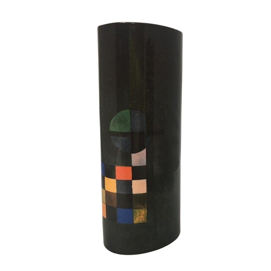 Kandinsky Counter Gravitation Abstract Geometric Black Museum Art Ceramic Flower Vase 9.5H - Museumize.com