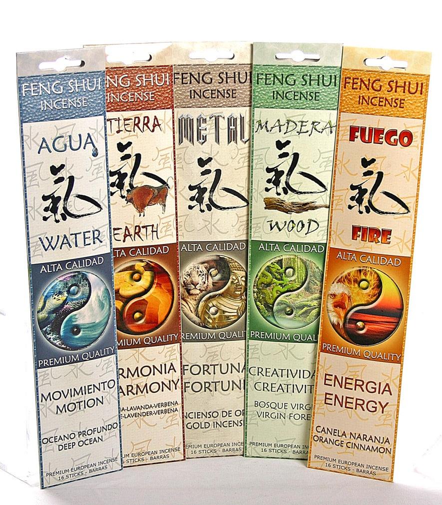 Feng Shui Incense Sticks 5 Scents (Earth Water Fire Wood Metal) by Flaires - Jumbo Pack - Museumize.com