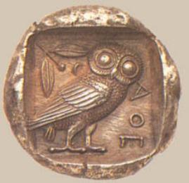 Owl of Athena Minerva Greek Coin Style Cufflinks, Assorted Colors - Museumize.com