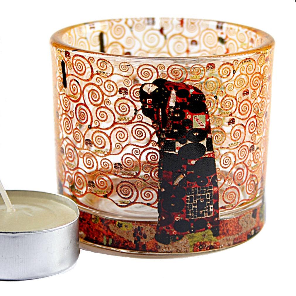 Klimt Fulfillment Glass Tealight Candleholder 2.3H - Museumize.com