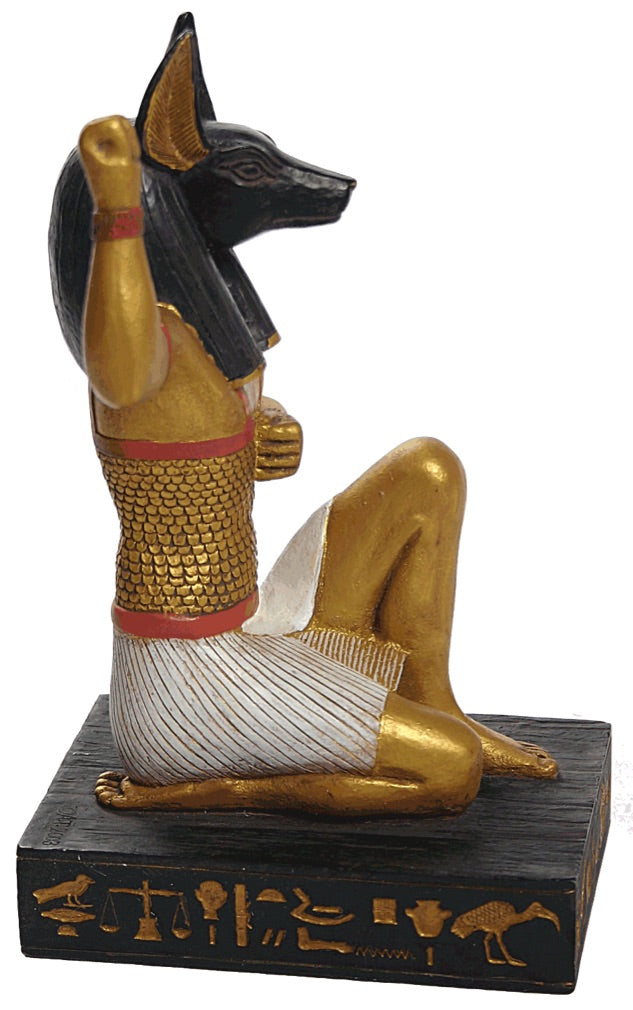 Anubis Ancient Egyptian God of Dead Saluting the Rising Sun Statue 8H