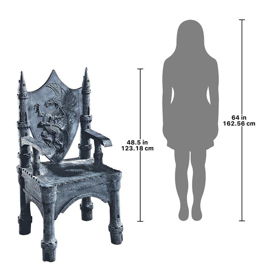 Dragon Of Upminster Castle Throne Chair 48.5H x 24W - Museumize.com