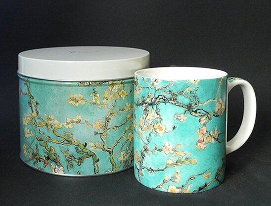 Van Gogh Almond Blossoms Ceramic Coffee Mug in Tin 12 oz - Museumize.com