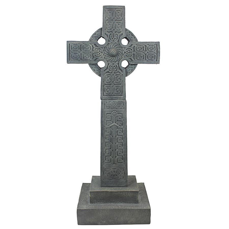 Chisholm Highland Celtic Cross Medieval Marker Statue 56H - Museumize.com