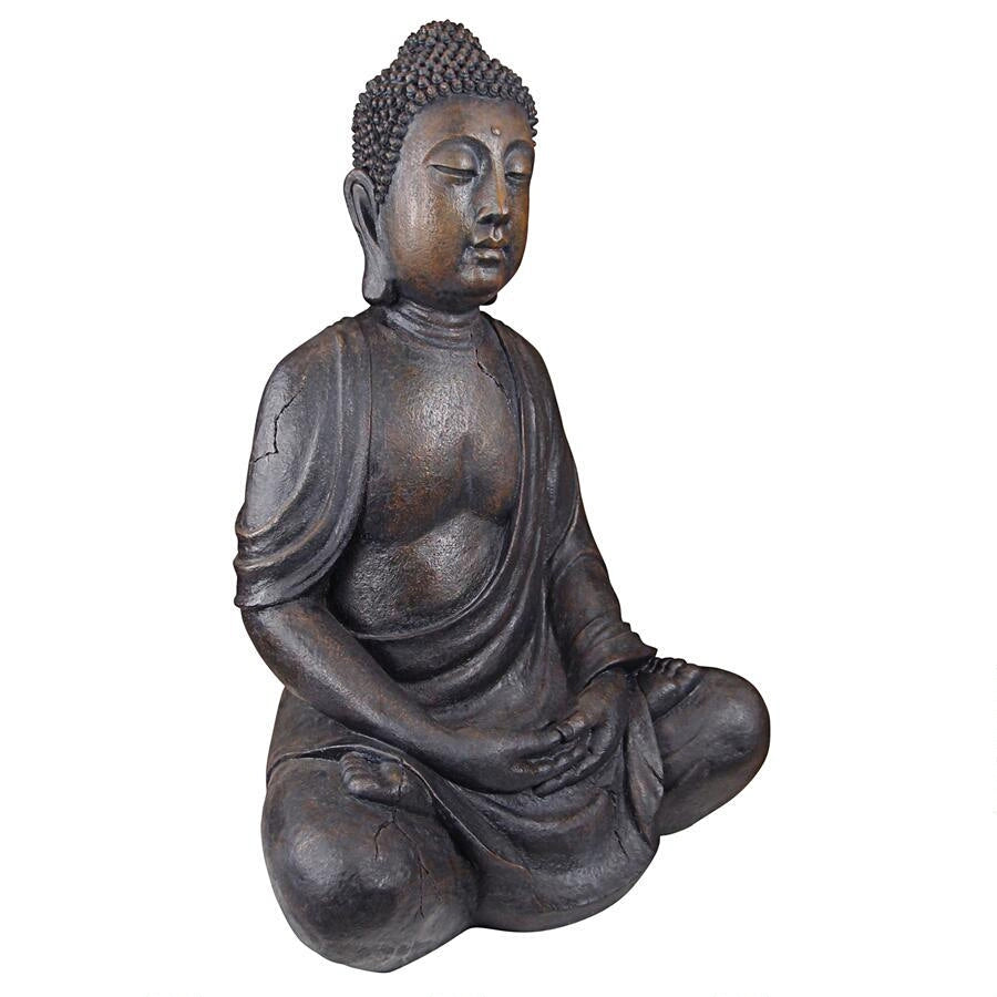 Large Meditation Garden Statue, 40-Inch Seated Decorative Figure