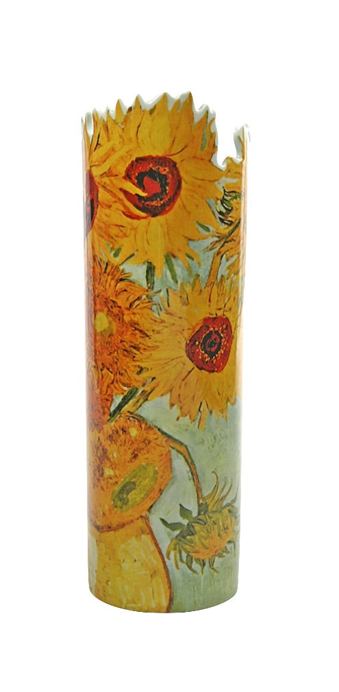 Sunflowers Ceramic Museum Flower Vase by Van Gogh 8.5H - Museumize.com