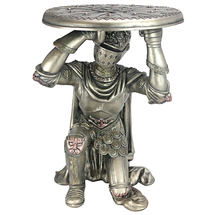 Slaughterbridge Gothic Knight Fantasy Theme Side Table 19H x 13.5W - Museumize.com