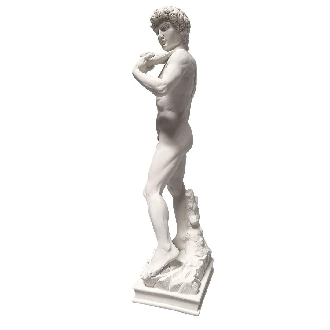 David Statue by Michelangelo Contemplating Battle with Goliath 10.5H - Museumize.com